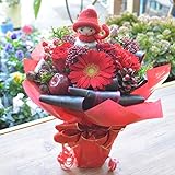 [エルフルール]【12月25日まで限定】生花 スノーマンスタンディングブーケ フラワーギフト クリスマス プレゼント 贈り物 花束