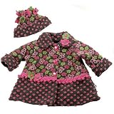 Corky & Company Girls Flowers of Persia Sweet Pea Coat & Hat (4T)