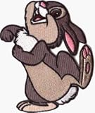 Thumper the Bunny Rabbit from Bambi - Embroidered Iron On or Sew On Patch (Disney)