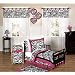 Funky Zebra and Hot Pink Toddler Bedding 5 pc Set