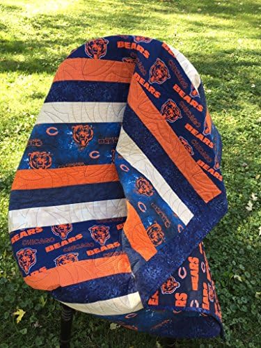 Chicago Bears Football Quilt Blanket Throw
