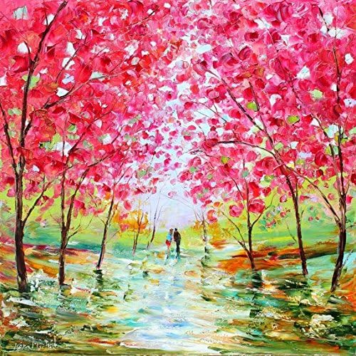 HPSaleStore Red woods Modern Canvas Wall ArtOil Painting for Home Decor 20*24inch ER:140