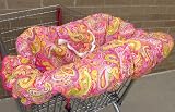 Pink and Purple Paisley Shopping Cart Cover