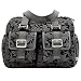Designer Black Floral Jacquard Carry All Diaper Bag Tote