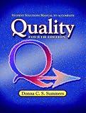 Student Solutions Manual for Quality