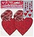 Unique Red Prismatic Heart Hanging Decorations-18 Purple | 4 Pcs, 18