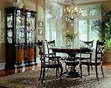 Pedestal Dining Table with 1-20" leaf by Hooker Furniture - Black Rub-throu ....