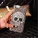 For iPhone 6/6s Plus 5.5 inch Case, Generic Handmade Diamond Skull Skeleton Hard Phone Case Cover Skin Gray