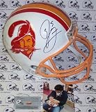 Josh Freeman Autographed/Hand Signed Tampa Bay Buccaneers Throwback Full Size Helmet