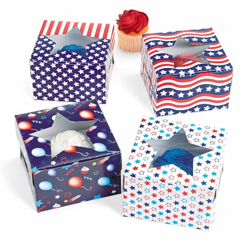 USA Patriotic Cupcake Boxes (1 dz)
