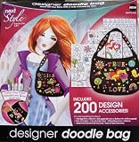 next STYLE FASHION ART Designer Doodle Bag Kit (Includes 20 Design Accessories and Tote Bag)