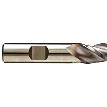 Niagara Cutter A337 High Speed Steel (HSS) Square Nose End Mills, Inch, Weldon Shank, TiCN Finish, Finishing Cut, 37 Degree Helix, For Use With Aluminum