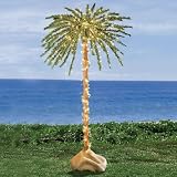 BrylaneHome 3-D Pre-Lit Palm Tree