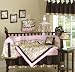 JoJo Designs 9-Piece Baby Designer Crib Bedding Set - Abby Rose Pink and Brown