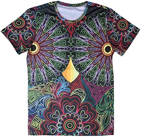 Shylis Mens Tee Shirt Creative Owl Pattern Cool T Shirt