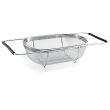 Polder 6631-75 Stainless-Steel Sink Strainer with Extending Rubber-Grip Arms
