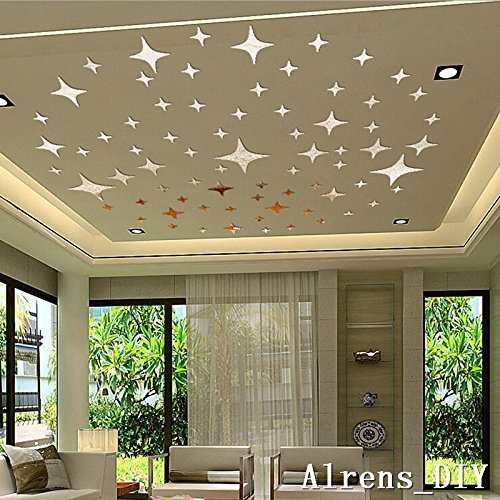Alrens_diy(tm)8.5cm*50pcs bling-bling stars diy acrylic…