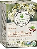 Traditional Medicinals Organic Linden Flower with Hawthorn and Lemon Balm Tea, 16 Tea Bags