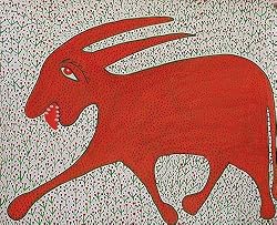 Tribal Art of India Gond Paintings Asian Decor 22 x 28 inches (tgond003)