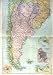 1910 Map South America Falkland Montevideo Buenos Aires