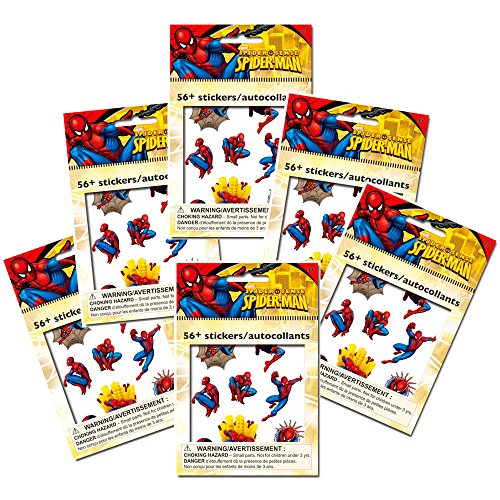 Marvel Spiderman Stickers Party Favor Pack (336 Stickers)