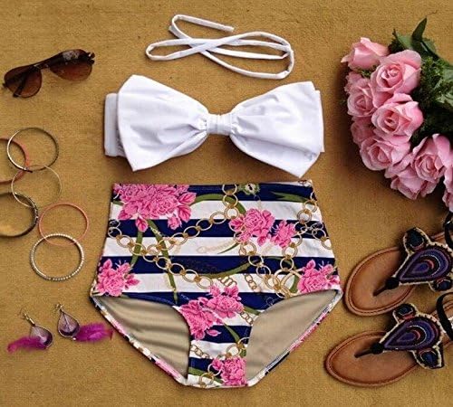 2015 Bikini Set Swimsuit Swimwear Women Sexy New Vintage High Waist Bikini Floral Print Big Bow Roupa De Praia Push up Pin Up