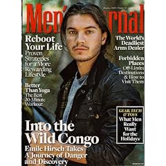 EMILE HIRSCH MENS JOURNAL JANUARY 2009 BETTER THAN YOGA THE WORLDS DEADLIEST ARMS DEALER FORBIDDEN PLACES AND MORE!