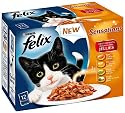 Felix Sensations Meaty Steaklets 12 x 100 g (Pack of 4, Total 48 Pouches)