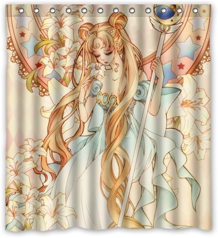 Sysuser Japanese Anime Sailor Moon Girl Princess Custom Design Shower Curtain Personalized Bath Curtain 66 * 72 Inch