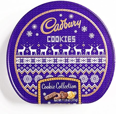 Cadbury Biscuit Tin 11.8 oz each - Gourmet Christmas Gift for the Holidays (5 Items per Order, Not per Case)