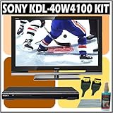 Sony Bravia W-Series KDL-40W4100 40-inch 1080P LCD HDTV + Sony DVD Player w/ Accessory Kit