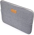Case Star Bohemian Style Canvas Fabric 15-15.6 Inch Laptop Sleeve Zipper Case (Dark Blue/gray Stripe)
