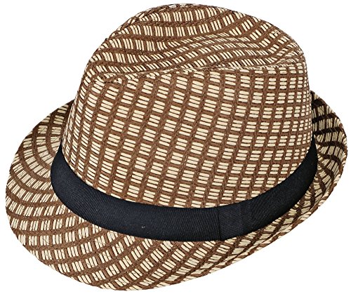 Simplicity Trilby Summer Beach Sun Straw Fedora Hat w/ Band