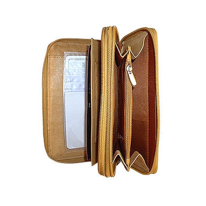 Amazon.com: Womens Credit Card Check Book Cash ID Wallet Tan: Shoes