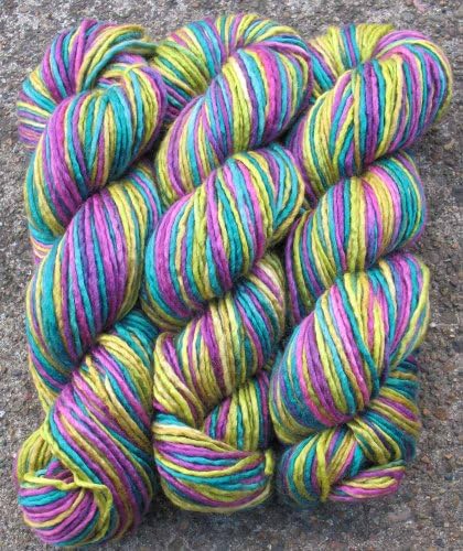 Living Dreams Betsy, Merino Tussah Silk Blend, Aran Worsted Weight Wool Yarn, Self-Striping, Hand Dyed by Art By Eve, 3.2 Ounce, Spring