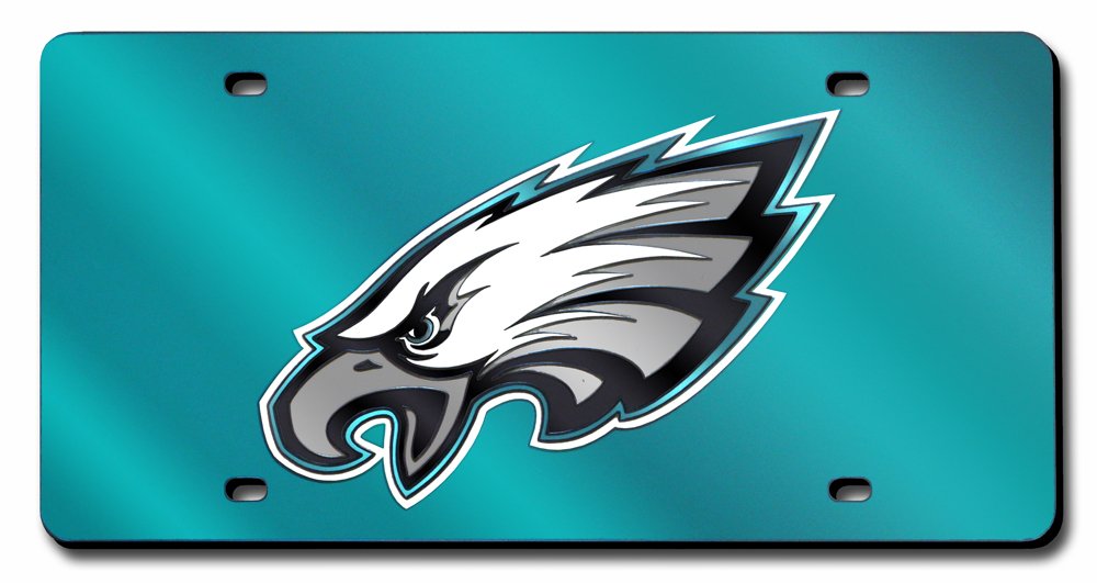 Amazon.com: NFL Philadelphia Eagles Laser-Cut Auto Tag (Green ...