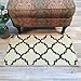 Indoor Doormat Rubber Backed, 18 x 30 inch, Trellis Light Beige, Non Slip, Kitchen Rugs and Mats