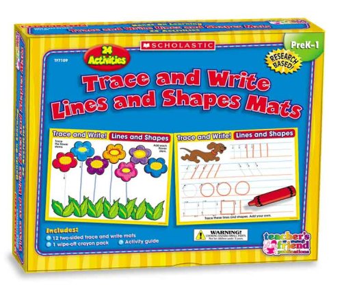 Hands-On Learning: Trace and Write Lines and Shapes Mats (Scholastic Hands-On Learning)