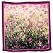 100% Luxurious Charmeuse Silk Laurent Monteil's Irises Painting Hand Rolled Edges Square Scarf Shawl - Purple