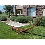 New Cypress Wooden Curved Arc Hammock Stand W/ Hammock