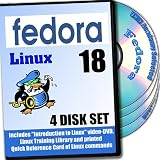 Fedora 18 Linux, 4-Discs DVD Installation And Reference Set, Ed.2013