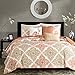 Madison Park Claire Quilt Modern Design - All Season, Breathable Coverlet Lightweight Bedding Set, Matching Shams, Decorative Pillow, King/Cal King (104 in x 92 in), Diamond Spice 6 Piece