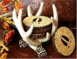 Old West Deer Antler Coasters Set of 4