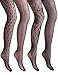 Vero Monte 4 Pairs Women's Hollow Out Fishnet Pantyhose Tights