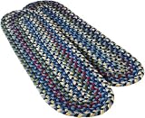 Monticello Braided Reversible Stair Treads, Set of 2, Navy