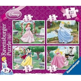 Ravensburger Disney Princess 4 Jigsaw Puzzles in a Box (12, 16, 20 and 24 Pieces)