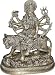 Antique Figurine Goddess Durga Metal Sculpture 7.5 x 4.5 x 9.5 inches