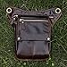 Le'aokuu Mens Genuine Leather Messenger Hiking Waist Hip Bum Pack Drop Leg Bag