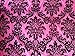 Black Cerise Damask Velvet Flock Silk Taffeta Curtain Fabric