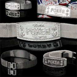Silver mesh World Poker Champion Bracelet - Casino Supplies > Accessories > Misc. Accessories